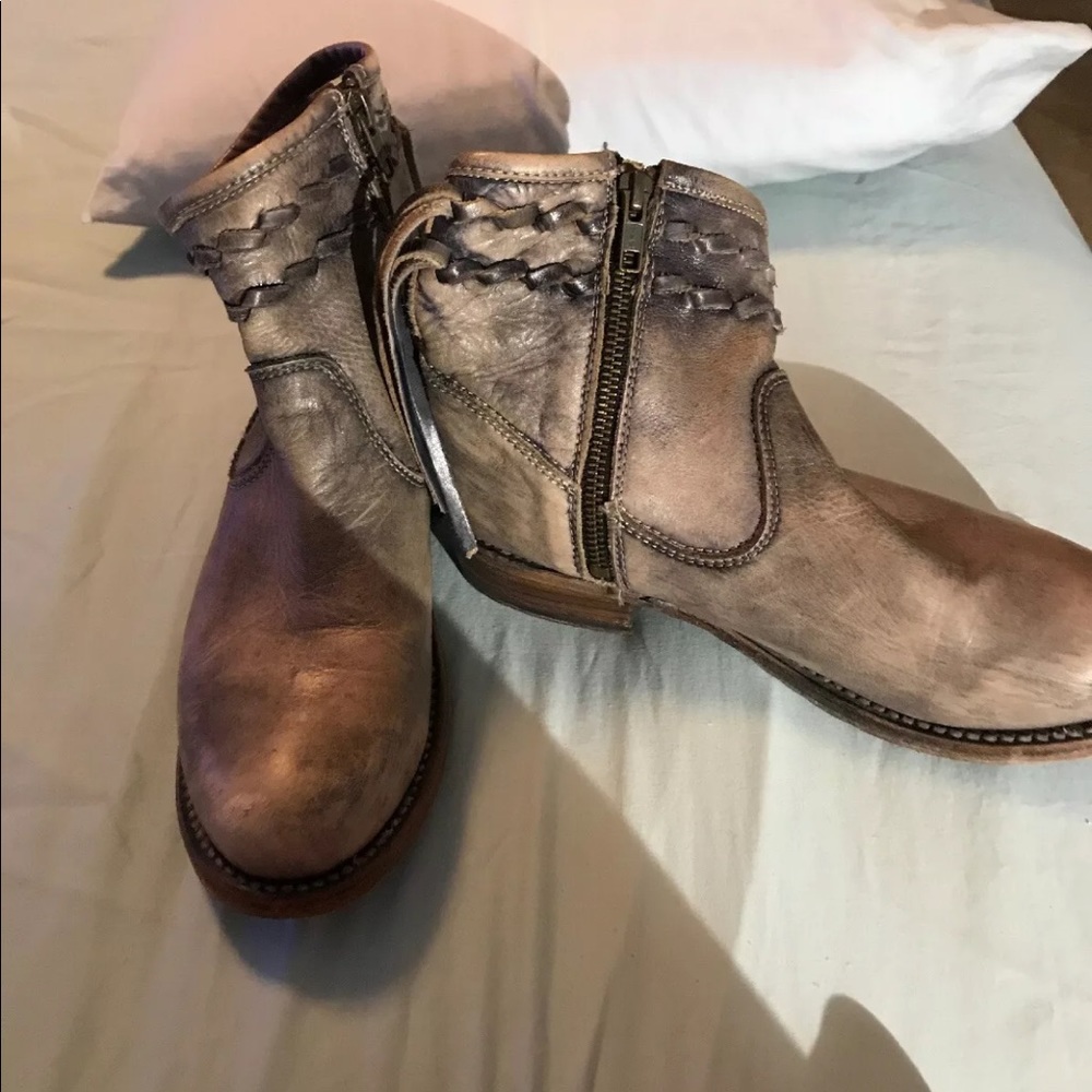 BED STU WASHED LEATHER BOOTS